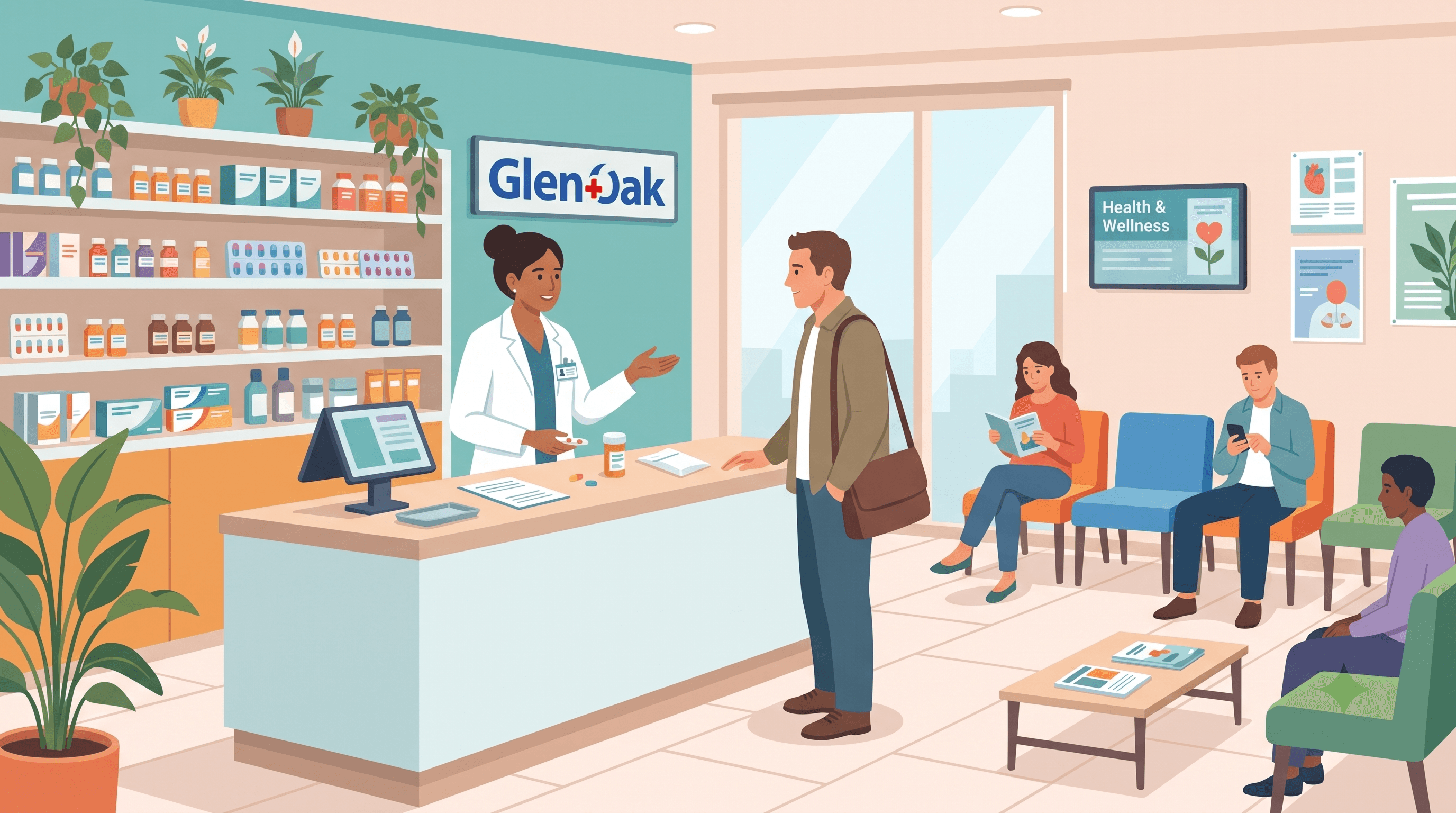 Glen Oak interior and care team